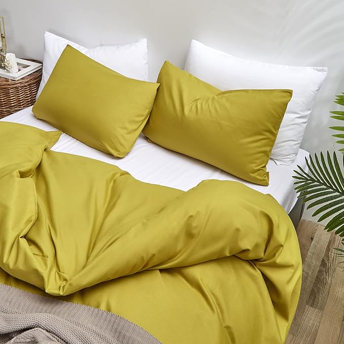 Luxlovery Chartreuse Comforter Set Full Moss Green Bedding Comforter Set l Modern Solid Grass Green Soft Breathable Yellowish Blanket Quilts 3 Piece Bedding Set for Women Men Kids