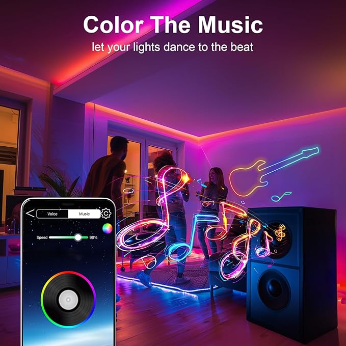 Neon Rope Lights - 16.4Ft Flexible LED Rope Lights,24V RGB Rope Lights Control with App/Remote Multiple Modes,DIY Design, IP65 Waterproof Strip Lights for Bedroom Room Outdoors Decor