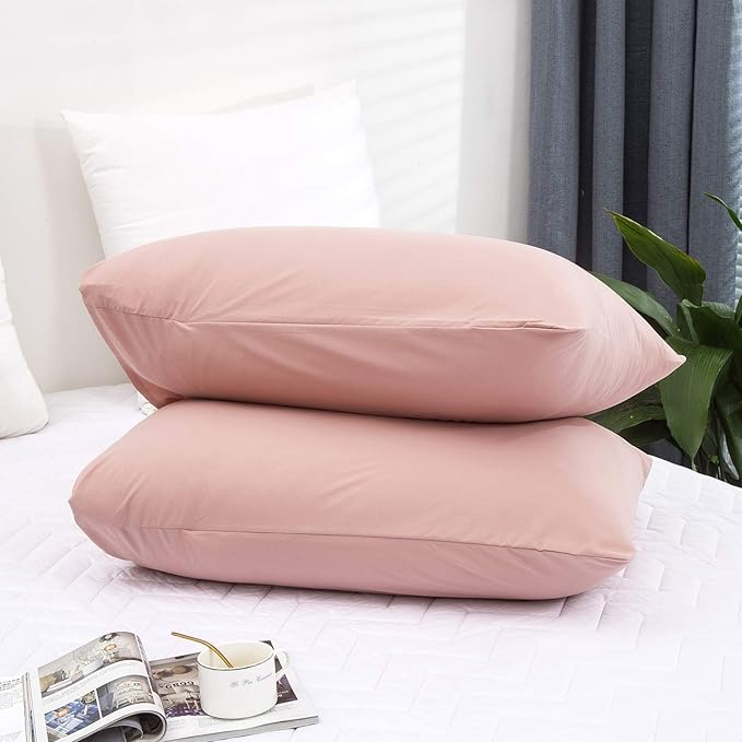 CLOTHKNOW Pink Comforter Set Twin/Twin XL 3Pcs Dusty Rose Bedding Comforter Sets Girls Kids Comforter Mauve Comforter with 2 x Pillowcases