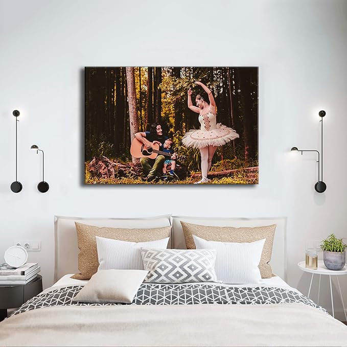 Looife Custom Canvas Prints, Personalized Wall Art with Your Photo on Canvas - 24"x16"