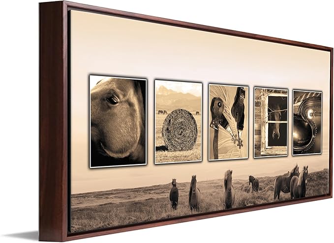 Personal-Prints HORSE or Equestrian Personalized Name Art Gift | Spell a Name with Customized Equine or Riding Photography (10"x30" Stretched Canvas)