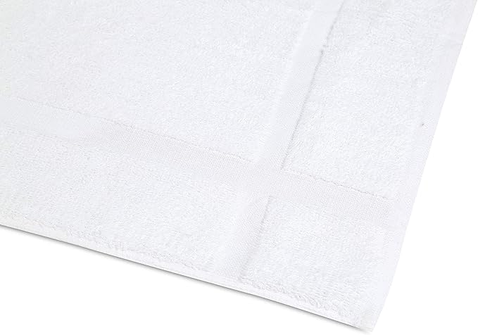 GOLD TEXTILES White Bath Mat Towels 20 x 30 Inches (48 Pack)