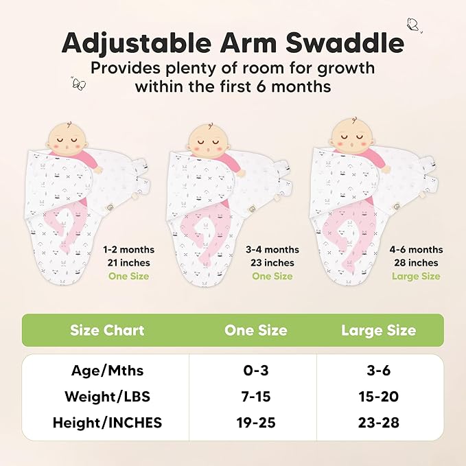 KeaBabies 3-Pack Swaddles for Newborns, Girls, Boys with Hats - Organic Soft Baby Sleep Sacks, Breathable Baby Swaddle 3-6 Months Beanies Set, Premie Infant Sleep Sack 0-3 Months (Nordic)