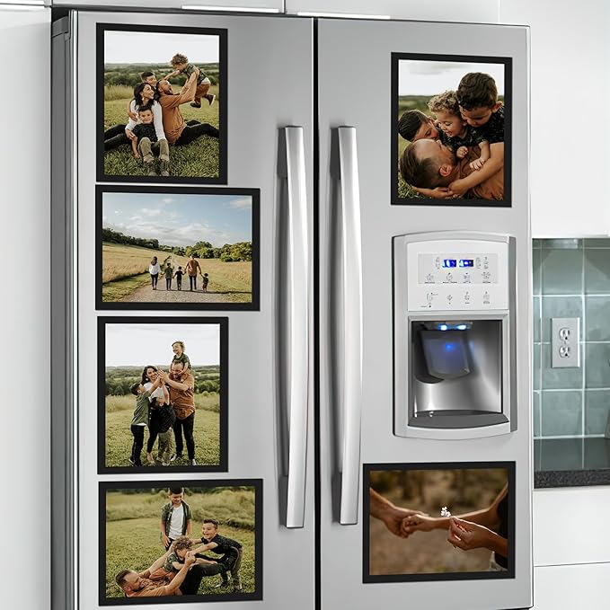 CRUGLA 30 Packs 8.5 x 11 Magnetic Picture Frame Bulk, 8.5 by 11 Certificate Frame Document Frames, Magnetic Picture Frames with Self Adhesive Backing for Refrigerator Glass Locker Cubicle