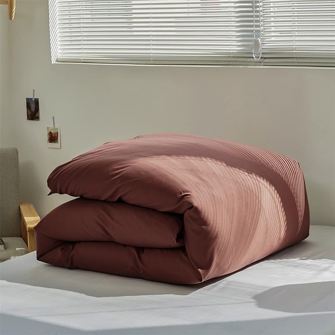 Pureant Brick Red Comforter Sets California King Women Girls Dark Rust Red Bedding Comforters Cotton Modern Solid Blackish Red Warm Quilts Cal King Adults Teens Pure Dark Red Blankets Durable