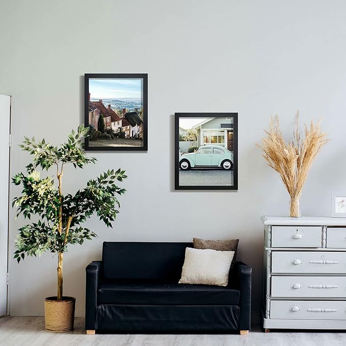 VCK 16x20 Poster Frame in Black with Polished Plexiglass Set of 5 Horizontal and Vertical Formats with Included Hanging Hardware
