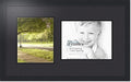 ArtToFrames Collage Photo Frame Double Mat with 1-8.5x11, 8x10 Openings with Satin Black Frame and Black mat.