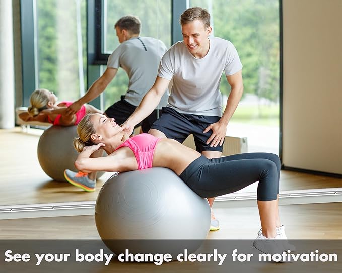 Hasipu Home Gym Mirror 95" L x 39" W - 2PCS Large Full Body Mirror for Yoga, Wall-Mounted Mirrors for Fitness, Garage, Dance Studio, 0.16in Tempered Glass Frameless