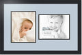 ArtToFrames Collage Photo Frame Double Mat with 2 - 8x10 Openings and Satin Black Frame