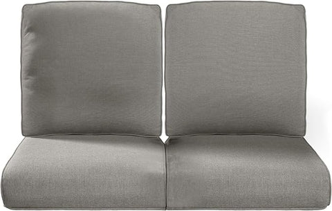 22x25/22x24 Outdoor Chair Cushions Set of 2 - High Back Deep Seat Water-Resistant Patio Wicker Chairs Cushion for Rattan Dining Rocker Glider Loveseat Couch Sectional Sofa - Grey/Classic