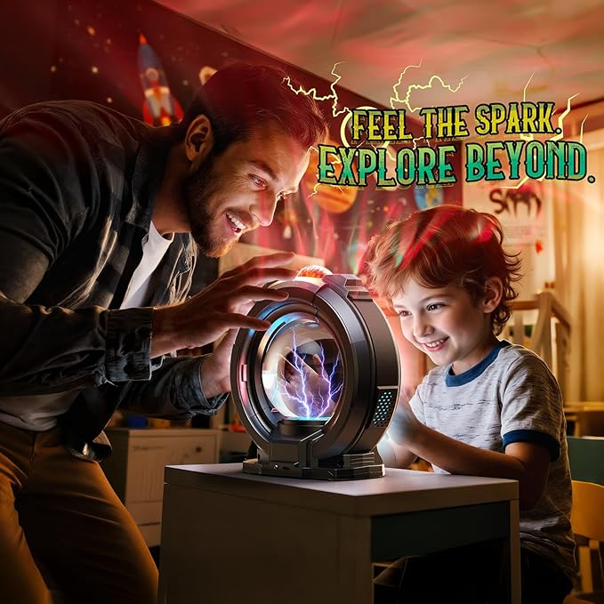 G1 Galaxy Projector with Plasma Ball, Sleep Aid Light for Kids with Aurora Northern Lights, Built-in White Noise, Music Playback, Alarm and Remote Control, Star Lights for Bedroom Decor&Gift