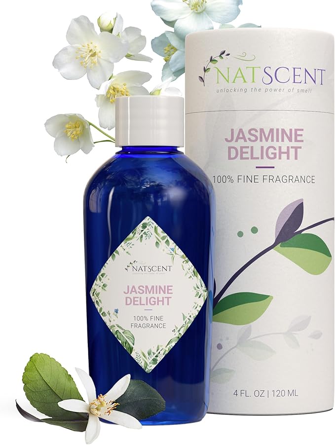 Jasmine Delight Essential Oils for Diffusers for Home, Nature-derived Jasmine Essential Oil, Long-Lasting & Family-Friendly Diffuser Oils Scents, IFRA Certified, Cold Air & Ultrasonic – 4oz
