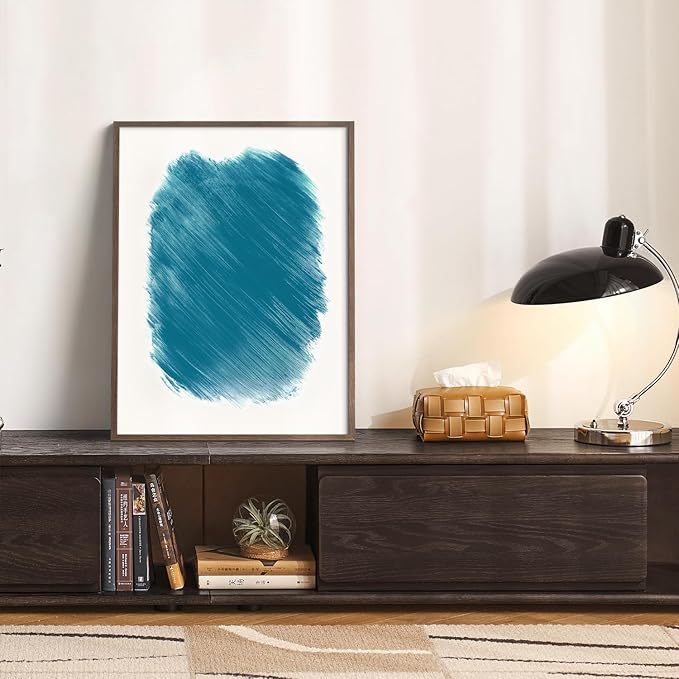 Yaetm Minimalist 18x24 Frame - Brown Walnut, Solid Wood 18 x 24 Poster Frame for Picture & Art Print, Lightweight, Horizontal and Vertical Wall Hanging for Photo Gallery (Single, Walnut)