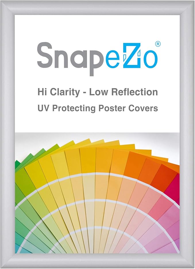 SnapeZo 11.7 x 16.5 (A3 Euro) Silver Poster Frame, Front-Loading, Wall Mount, Aluminum 1" Profile, Sleek Series