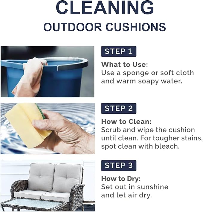 Patio Cushions for Outdoor Furniture - 22×24 Inches High Back and Deep Seating Outdoor Cushion for Patio Chairs Sofa Couch Loveseat Water Resistant(Orange/1 Set/Button)