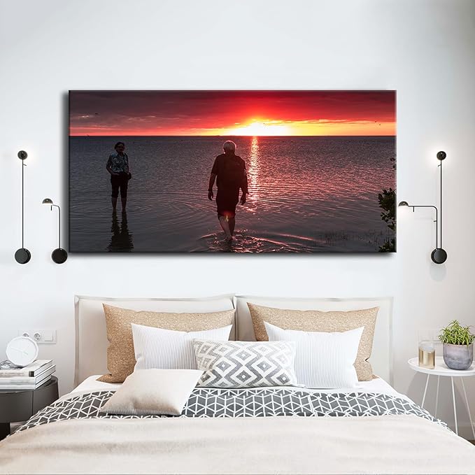 Looife 48"x24" Custom Canvas Prints, Custom Picture Personalized Wall Art with Your Photo on Canvas