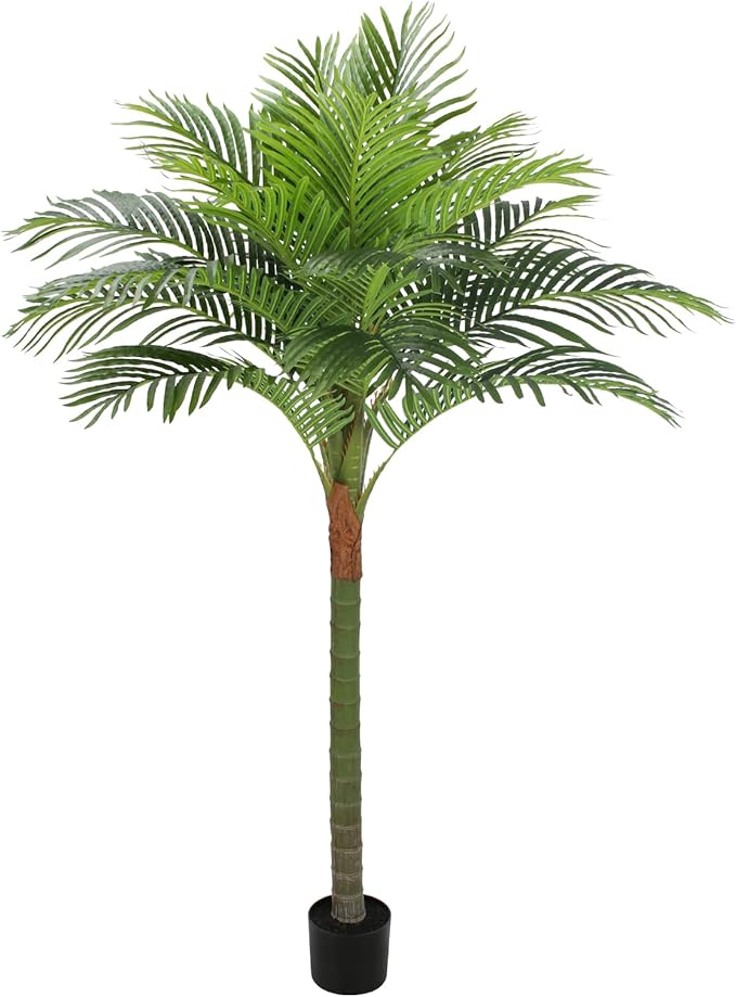 Palm Tree Artificial Tropical Plant 5FT Tall Faux Plants Indoor Fake Floor Plants Decorative Palm Tree Large Office Plant Artificial Palm Trees for Home House Decor