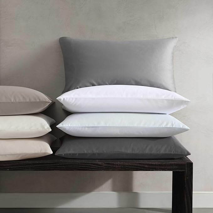 Vera Wang - Queen Sheet Set, Luxury Sateen Cotton Bedding, 800 Thread Count, Soft & Smooth Bedding Set (Charcoal, King)
