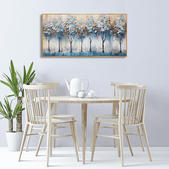 Abstract Trees Canvas Wall Decor For Living Room Wall Decorations For Bedroom Modern Office Wall Decorations Pictures Artwork Bathroom Canvas Art Prints Kitchen Home Decor Wood Framed 24" X 48"