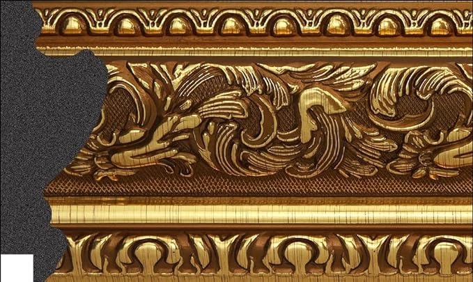 22 x 28 Frame 3-1/2" 22x28 Gold Frame.22x28 Poster Frame.22 x 28 Picture Frames for Wall Mounting.Large Ornate 28x22 Canvas Oil Painting Frames Gothic Vintage Antique Luxury 3348.Baroque Wood Alternative-Polystyrene for Photo,Diploma,Puzzle,TV