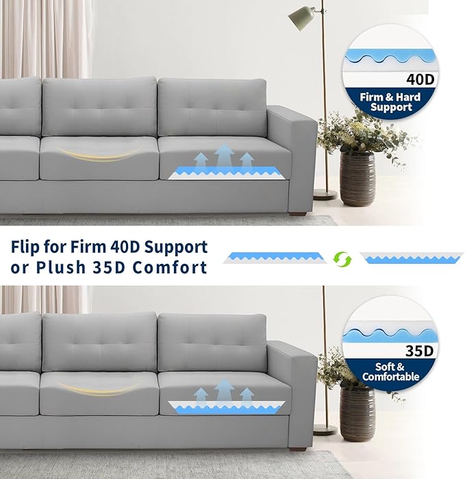 Upgraded Wave Double Layer Sofa Cushion, Couch Support for Sagging Cushions to Repair Sagging Seats, Lift Saggy Seats, Extend Couch's Life, Set of 3