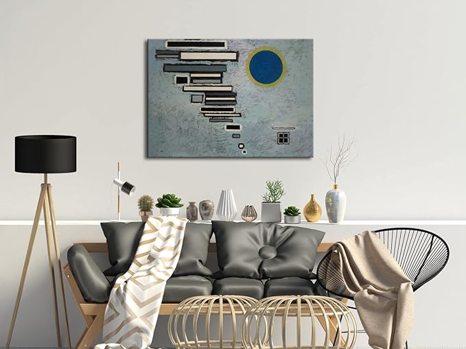 Wieco Art Canvas Wall Art Wassily Kandinsky Unequal 1932 Picture Print of Abstract Famous Paintings Canvas Prints for Living Room Home Decor Wall Decorations