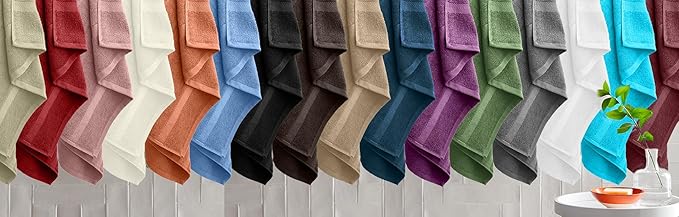 DAN RIVER Bath Towels Set of 4, 27 x 54 Inches, 100% Cotton, Larger & Lighter Weight, Quicker to Dry, Super Soft and Absorbent, Ideal Opal Blue Bath Towel for Daily Use