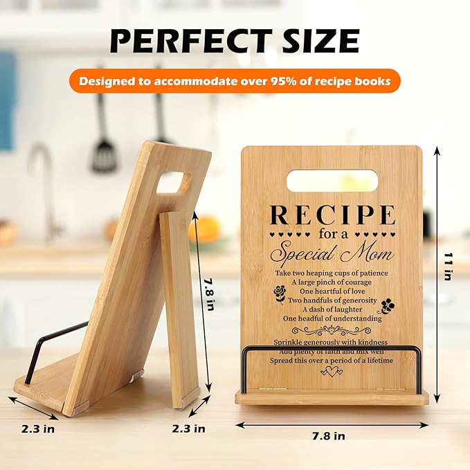Gifts for Mom Mothers Day Cookbook Stand, Mom Birthday Gifts from Daughter Son, Best Mom Gifts Ideas, Mothers Day Gifts for Mom Best Mom Ever Gifts Mom Gifts for Birthday Christmas