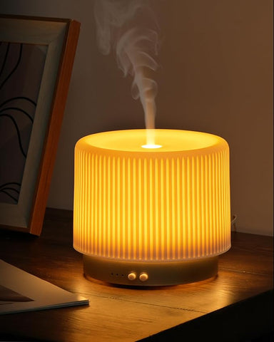 280ml Ceramic Essential Oil Diffuser,Ultrasonic Cool Mist Decorative Aromatherapy Diffuser with Auto Shut-Off,Quiet Operation,3 Timer Settings for Large Rooms,Home,Office,SPA,Yoga & Bedroom