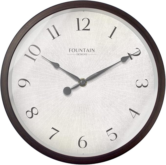 Modern Farmhouse Clock, No Ticking Silent Clock, Modern and Vintage (Oil Rubbed Bronze, 10 inch)