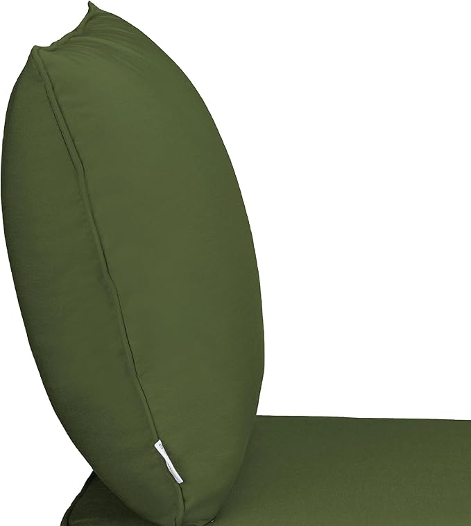 UIXE Outdoor Deep Seat Cushion Set with Slipcovers, Patio Furniture Cushions & Back Pillow, Water-Resistant Outdoor Cushion Slipcovers Backyard Sectional Sofa Cushions for Bistro Chair - Green