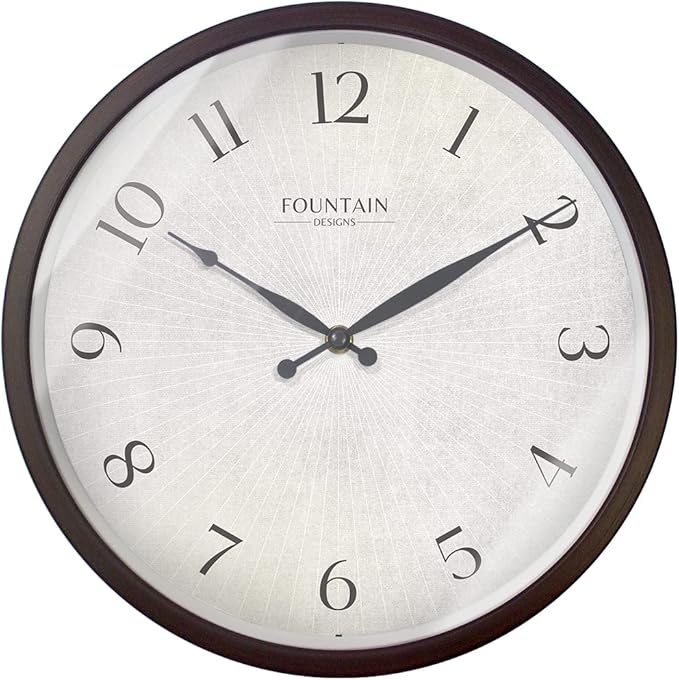 Modern Farmhouse Clock, No Ticking Silent Clock, Modern and Vintage (Oil Rubbed Bronze, 12 inch)