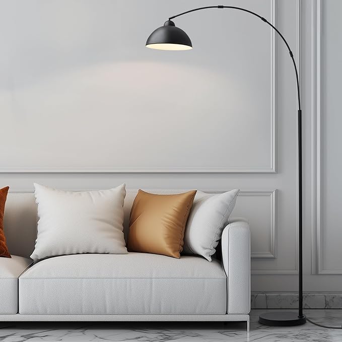 Floor Lamp with 3 Light Modes Adjustable– Modern Arc Standing Tall Lamp Dimmable Brightness, Perfect for Living Room, Bedroom, and Office