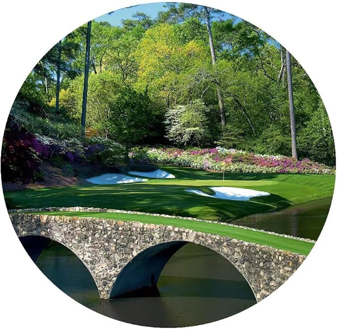 chenchenArt Augusta National Golf Course Wall Art - Augusta Golf Course 12th Hole Wall Art for Living Room Bedroom Bathroom Home Decorations Golf Art Canvas Prints Framed Ready to Hang(18''H x 24''W)