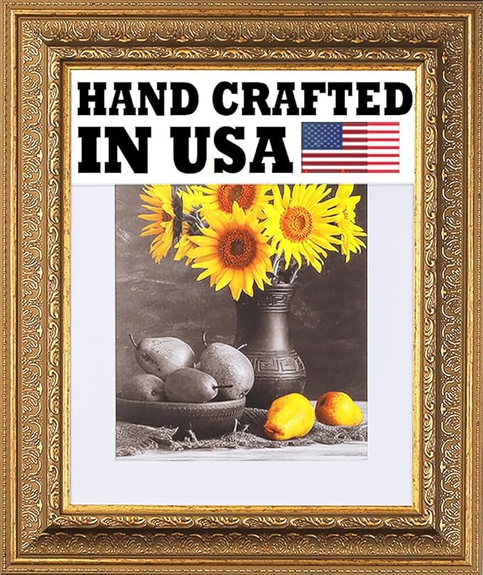 10 x 20 Frame 3-1/2" 10x20 Gold Frame.10x20 Poster Frame.10 x 20 Picture Frames for Wall Mounting.Large Ornate 20x10 Canvas Oil Painting Frames Gothic Vintage Antique Luxury 104.Baroque Wood Alternative-Polystyrene for Photo,Diploma,Puzzle,TV