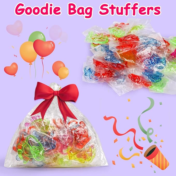 100PCS Glitter Sticky Hands Party Favors for Kids 4-8 8-12 Birthday Supplies Halloween Goodie Bag Stuffers Classroom Treasure Box Carnival Prizes Bulk Treat Trinkets Pinata Stuff Mini Stretchy Toys