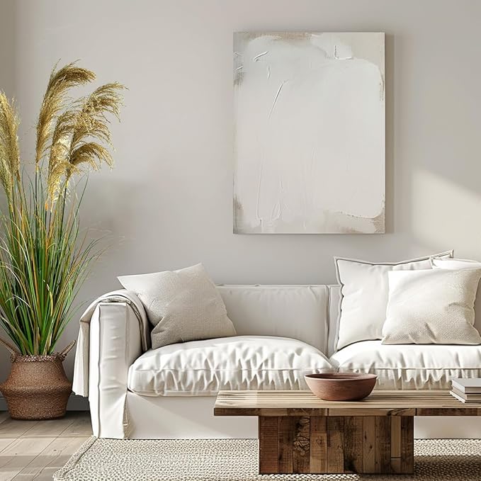 Alonfala - 57" (2-Pack) Artificial Pampas Grass in Stylish Planters: Elevate Every Corner with Tranquil Ambiance. Perfect for Indoor Decor, Housewarming, and New Home Celebration.