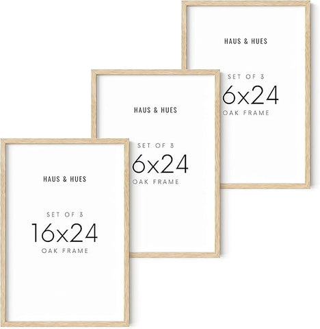 HAUS AND HUES Picture Frames - Set of 3 Beige 16x24 Frames for Wall Art