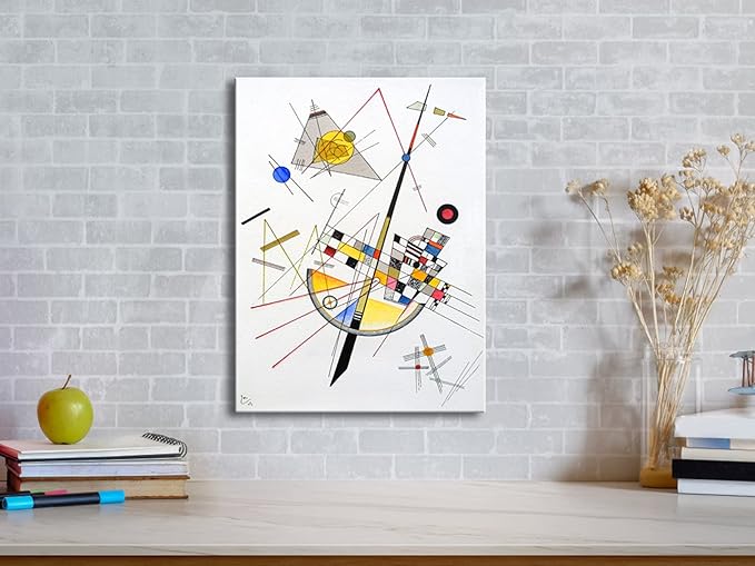 Wieco Art Canvas Prints Delicate Tension #85, 1923 by Wassily Kandinsky Classic Art Reproductions Canvas Wall Art for Home Decoration