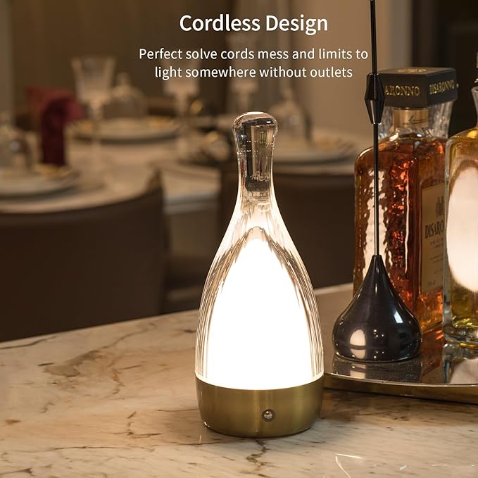 Table Lamp for Bedroom,Small Desk Lamp Dimmable 4 Gears:3000K/4000K/6000K/RGB,4000mAh Rechargeable Battery bedside lamps, LED Cordless Desk Light for Couple Dinner/Coffee Table/Restaurant/Bedroom