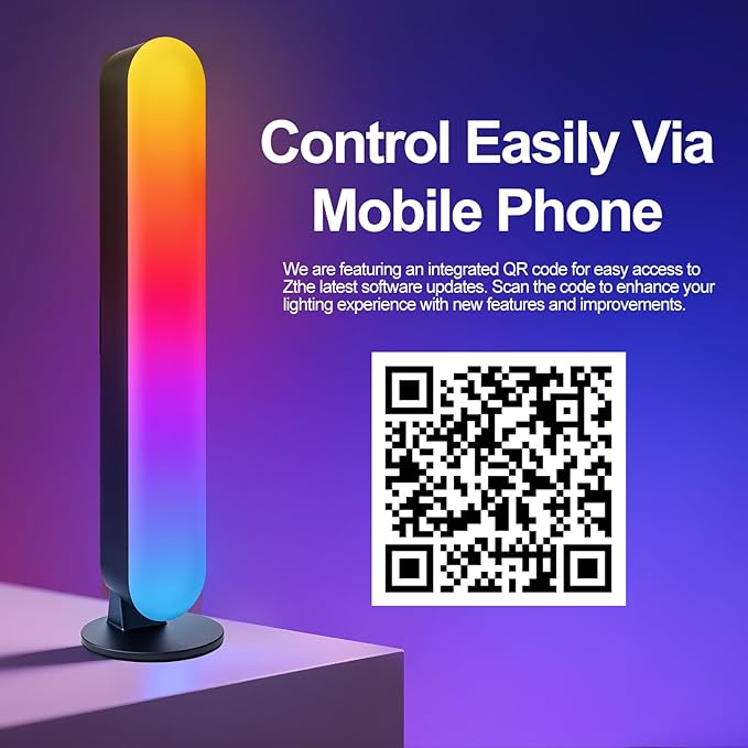 RGB Light Bar,Smart LED Light Bar for Room,16 Million Colors,Three Control Modes,Dynamic Music Sync Mode,213 Preset Modes,USB Interface