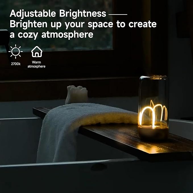 Mini Minimalist Table Lamp Cordless LED Desk Lamp Rechargeable Modern Night Lights Portable Nightstand Lamps Unique Ambient Light Mood Lighting for Bedroom, Beside, Nursery