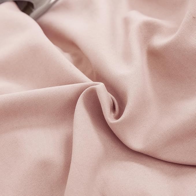 CLOTHKNOW Pink California King Comforter Set 3Pcs Mauve Blush Bedding Comforter Sets Soft All Season Dusty Rose Comforter with 2 x Pillow Cases