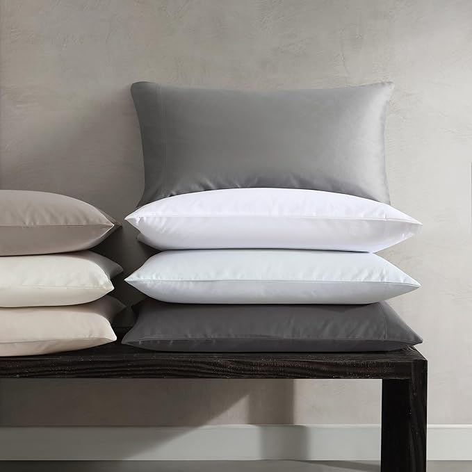 Vera Wang - Queen Sheet Set, Luxury Sateen Cotton Bedding, 800 Thread Count, Soft & Smooth Bedding Set (Charcoal, Queen)