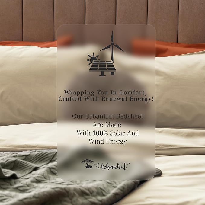 URBANHUT 700 Thread Count California King Sheet Set Egyptian Cotton Sheets, 4Pc Sheet Set Soft Luxury Bed Sheets for Cal King Size Bed, Sateen Weave Hotel Sheets, 16'' Elasticized Deep Pocket - Ivory