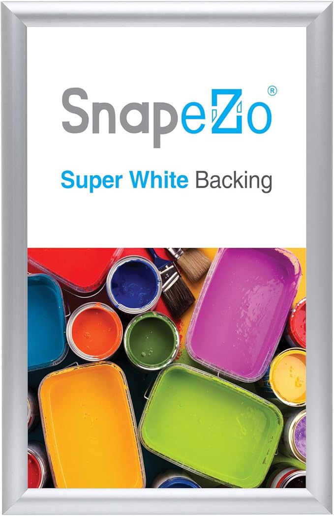 SnapeZo Silver Letter Frame 8.5x14 Inches, 1 Inch Profile, Front Loading Snap Display, Wall Mounted, Professional Series