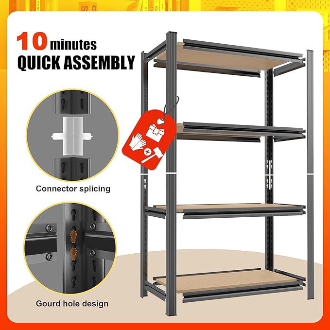 Industrial Bookshelves and Bookcases, Ladder Shelf 4 Tiers with Metal Frame for Living Room, Home Office, Bedroom 45.7" Hx23.6 Wx11.8 D