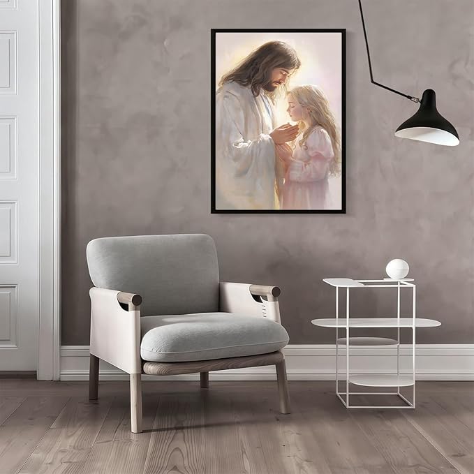 Christian Wall Art Print, Religious Scripture Biblical Decor, Faith-Based Inspirational Landscape with Cross, Digital Printed Canvas Poster for Church, Home Chapel, Prayer Room Decor