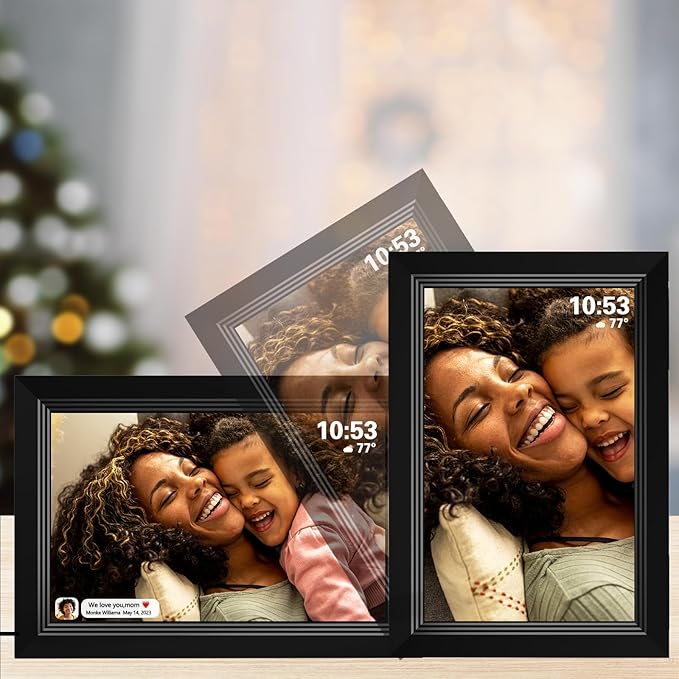 FRAMEO Digital Picture Frame- 10.1inch Digital Photo Frame with 1080 IPS Touch Screen HD Disply,Built-in 32GB Storage,Wall-Mounted,Digital Frame Share Photos and Videos via FRAMEO App