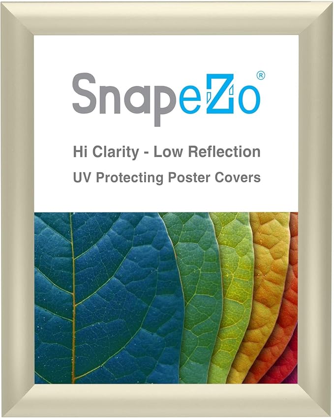 SnapeZo Diploma Frame 11x14 Inches, Off-White 1 Inch Aluminum Profile, Front-Loading Snap Frame, Wall Mounting, Sleek Series